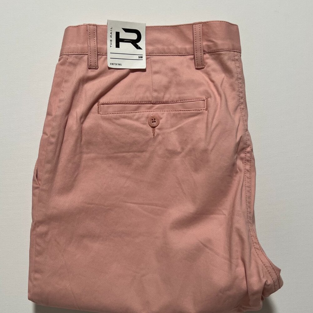 The Rail Pants *NWT Stretch Twill Preppy Casual Salmon Pink Women's size 34 W
